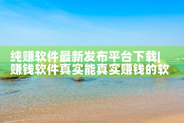 纯赚软件最新发布平台下载
