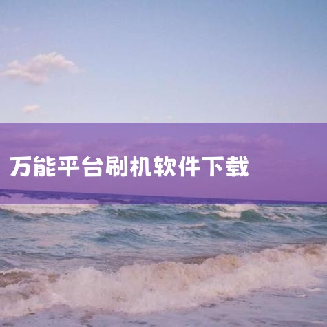 万能刷机软件 版本:4.1.9.21144 更新时间:2026-01-07 系统平台:Win7/WinVista/WinXp/Win8/Win10兼容软件 通过本站下载,享受更多权益 安全已检测 方便