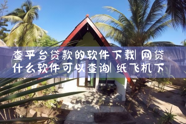 查平台贷款的软件下载|纸飞机下载