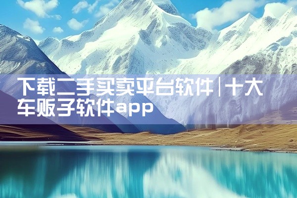 下载二手买卖平台软件