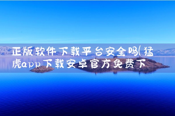 正版软件下载平台安全吗
