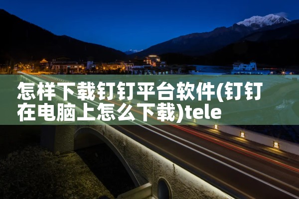 怎样下载钉钉平台软件|telegram desktop中文