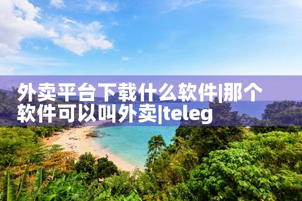 外卖平台下载什么软件|telegram desktop中文